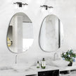 Irregular Wall Mirror 24x36 Inch,Asymmetrical Frameless Bathroom Mirrors with Tempered Glass for Bathroom Living Room Bedroom,Decorative Modern Wall Decor