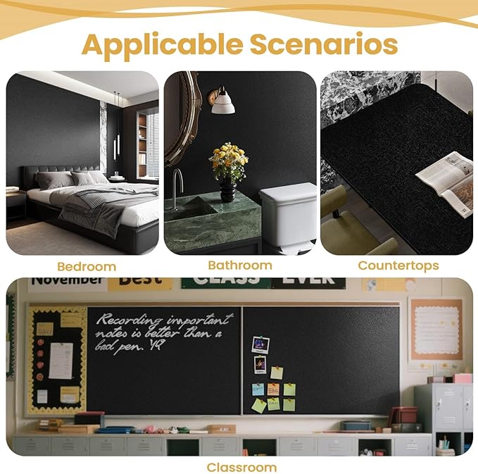 Black Silk Wallpaper Peel and Stick Embossed Self Adhesive Contact Paper 15.7
