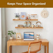 Oak Floating Shelves for Wall 36 Inch (Upgrade Width 6
