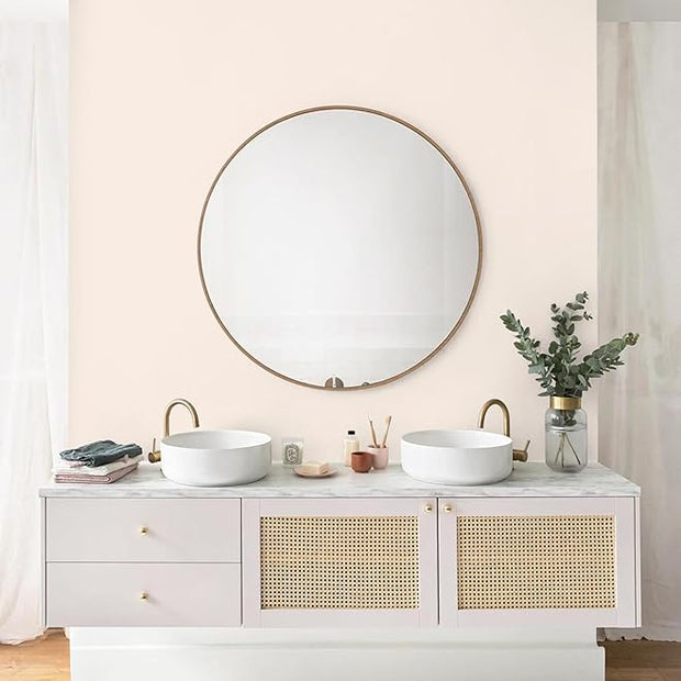 Peel and Stick Wallpaper Solid Color Nude Contact Paper Matte Wall Paper for Bedroom Bathroom Beige Wallpaper Removable Self-Adhesive Kitchen Wall Decor Vinyl Roll 17.3" x 197"