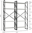 Shintenchi 2-Tier Bookshelf: Tall Industrial Bookcase for Living Room/Home/Office, Modern Book Holder with Storage Rack Shelves - White