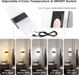 TRLIFE Modern LED Wall Sconce, Adjustable 4 Color Temperature 12W Morden Wall Sconce Plug in, Acrylic Wall Mounted Light Wall Lights with 6FT Plug in Cord for Bedroom Bedside Stairway(1 Pack, Black)