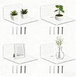 4 Pack Small Floating Shelves for Wall, 4'' Clear Acrylic Wall Shelf Display Ledges for Bedroom, Bathroom, Living Room & Office, Mini Storage Shelves Screw Installation