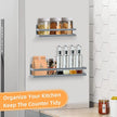 Uten Large Spice Rack for Refrigerator, 2 Pack Strong Magnetic Shelves, Moveable Fridge Organizer, Perfect Space Saver