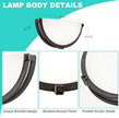 13 inch Dimmable LED Wall Sconce, Half Moon Wall Light Fixture, 3000K/4000K/5000K Color Temperature Adjustable, Modern Bathroom Vanity Light Fixtures，Super Bright (Oil Rubbed Bronze) 2 Pack
