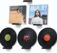 Wood Vinyl Record Shelf Wall Mount, Small Wall Record Holder Display Shelf, Vinyl Record Shelves Record Album Display Holder for LP, CD, Book Art Storage Vintage Home Decor (6, Black)
