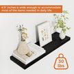 Fun Memories Deep Black Floating Shelf, 22.5