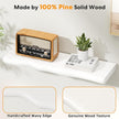 Floating Shelves for Wall Rustic Farmhouse 24 Inch Floating Shelf Bathroom Wooden Shelves for Wall Mounted Live Edge Pine Shelf with Unique Natural Grain for Living Room Bedroom Kitchen (White)