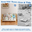 Dayacoco 4-Tier Kids Bookshelf,Montessori Style Book Shelf for Kids Rooms,Extra-Large Children's Bookshelf,Easy to Install Book Shelf for Children's Room or Playroom Storage,White