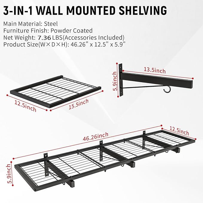 Garage Wall Shelves, 46