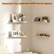 upsimples Floating Shelves for Wall, Wall Shelves for Decor Storage Set of 6, Wall Mounted Wood Shelf for Bedroom, Living Room, Bathroom, Kitchen, Picture Ledge Shelf, Rustic White