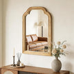 Wood Framed Bathroom Mirror for Wall, 16 x 24 Inch Rustic Wood Frame Wall Mirrors Decorative for Living Room, Vanity, Bedroom, Entryway and Farmhouse, Tempered Glass, Shatterproof