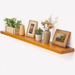 Marsmiles Wood Floating Shelves | 55 Inch Rustic Honey Oak Wall Shelves Set of 2 | 55