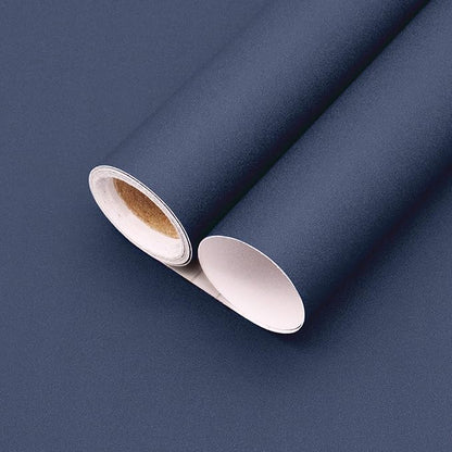 Yancorp 24"x120" Matte Gray Blue Peel and Stick Wallpaper Removable Contact Paper for Cabinets and Drawers Stick on Wall for Bedroom Kitchen Self-Adhesive Wall Paper