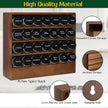 Bamboo Tiered Spice Rack Organizer for Cabinet,Wooden Seasoning Rack for Countertop, Cupboard, Pantry, Kitchen (Spice Jars Not Included)