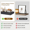 48x6.8x2in Floating Shelf – Natural Black Solid Wood Rustic Mounted Shelf – Heavy Duty Decorative Storage for Living Room, Kitchen, Bathroom, Bedroom