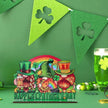 St Patricks Day Decor for Table Irish Green Gnome Decoration Wooden Centerpieces Rustic Farmhouse Sign for Tabletop Home Shelf Office St Patricks Day Party Decoration
