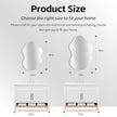 CULER Irregular Black Bathroom Wall Mirror,Asymmetrical Vanity Modern Tempered Glass Mirror for Bedroom,Living Room,Entryway