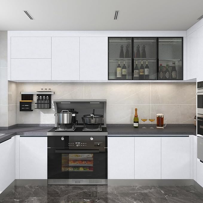 practicalWs White Wallpaper Peel and Stick with Tools, White Wall Paper Roll Self-Adhesive and Waterproof, Thickened Solid Color Whites Contact Paper for Cabinets Countertop 17.7'' x 236.2''