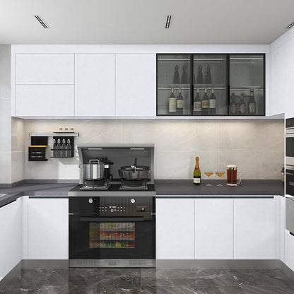 practicalWs White Wallpaper Peel and Stick with Tools, White Wall Paper Roll Self-Adhesive and Waterproof, Thickened Solid Color Whites Contact Paper for Cabinets Countertop 17.7'' x 590.5''