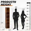 Bookshelf,6 Cube Storage Organizer, 6 Tier Cube Low Bookcase Freestanding Storage Display Organizer, Six-Cubes Open Shelf Bookshelf for Home Office (Retro Brown, 6-Cube)