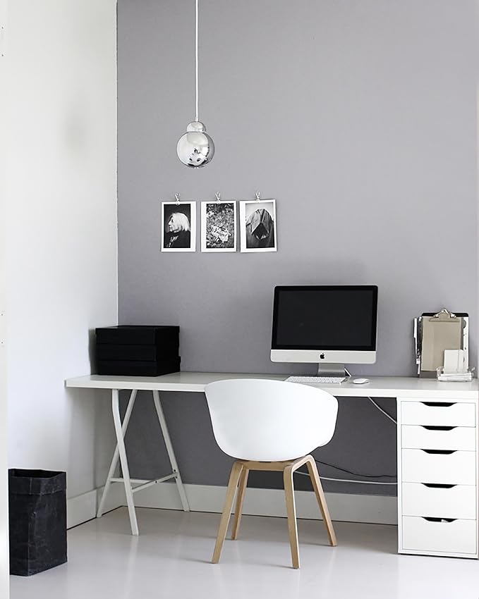 Peel and Stick Wallpaper Solid Color Grey Contact Paper Matte Wallpaper for Bedroom Bathroom Modern Wall Paper Removable Self-Adhesive Kitchen Wall Decor Vinyl Roll 17.3" x 394"