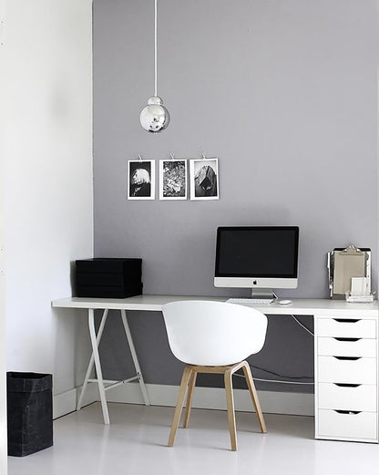 Peel and Stick Wallpaper Solid Color Grey Contact Paper Matte Wallpaper for Bedroom Bathroom Modern Wall Paper Removable Self-Adhesive Kitchen Wall Decor Vinyl Roll 17.3" x 394"