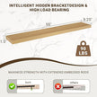 55 Inch Floating Shelves, 3D Textured Wood Grain, 55
