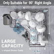 Shower Caddy Corner Organizer: 2Pack Adhesive Shower Shelf Essentials - No Drilling Stainless Steel Bathroom Storage Rack with Hooks and Toothpaste Holder - Shower Accessories