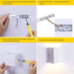 Lightess Modern Wall Sconce Mini 10W White Hardwired, Set of 2 Up Down Wall Mount Lights Indoor Mini Metal LED Wall Lamp for Living Room Bedroom Hallway Decor, Warm White, O1181TP