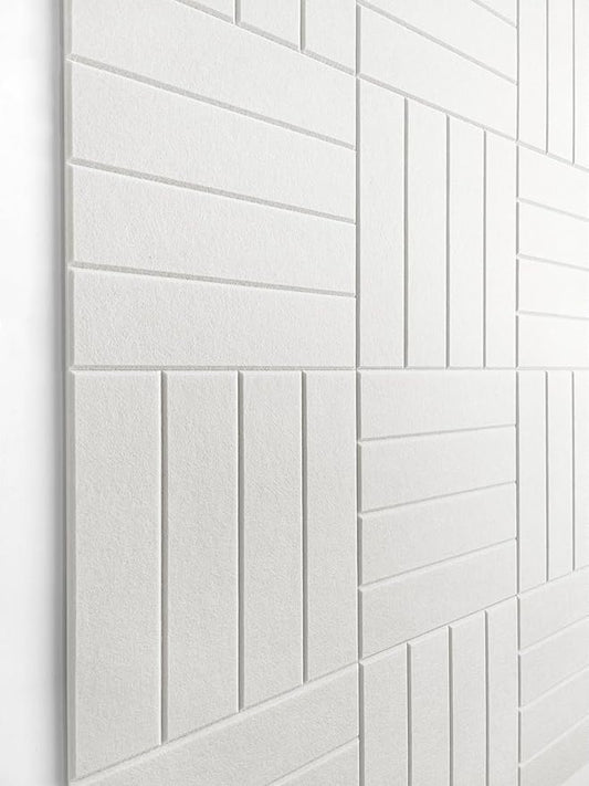 11.18" Square Acoustic Panels 12-Pack - Sound Absorbing Wall Panels, Noise Reducing Soundproof Decorative Felt Tiles for Home Office, Studio, Living Room - Warm White