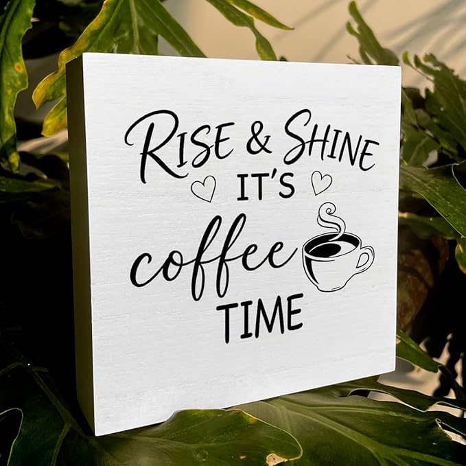 Farmhouse Coffee Bar Sign 5x5 Inch - 