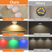3Pcs Rechargeable Battery Picture Light,13 RGB Color Magnetic Wall Lights for Pictures with Remote Dimmable and Timer, Art Display Light for Paintings Battery Operated-RGB White