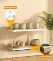 2 Tier Coffee Station Organizer - Acrylic & Pine Wood coffee bar shelf, Easy-to-Clean matcha station for Kitchen Countertops, for Placing Mugs, Coffee Beans, Syrup etc.(15.75