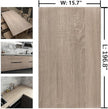 Gray Brown Wood Grain Contact Paper Waterproof Faux Wood Wallpaper Peel and Stick Countertops Light Oak Contact Paper for Cabinets Self Adhesive Wallpaper Wooden Stickers 15.74