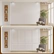 Pangda Peel and Stick Wall Molding Kit, 3D Premade Accent Molding Wainscoting Panel for Interior Wall Moulding Decor, Ready to Assemble Wainscoting Accent Panel(6 Set,24 x 54 in)