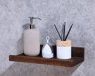 Z metnal Mini Floating Shelves, Small Natural Wooden Display Wall Shelf for Picture Ledge, Pawlownia, Wall Mounted, 12 x 5.5inch, 2 Pack