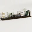 fuqing Wood Floating Shelves - 55 Inch Dark Wood Wall Shelves Set of 1-55 Inch Wide x 9.3 Inch Deep x 1.6 Inch Thick Wooden Shelves for Room Decor & Storage