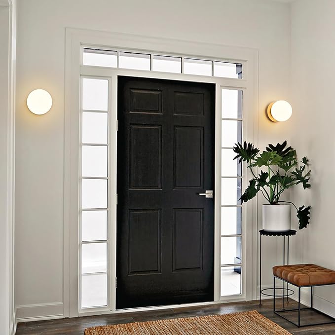 Modern Globe Brass Wall Sconce: 6