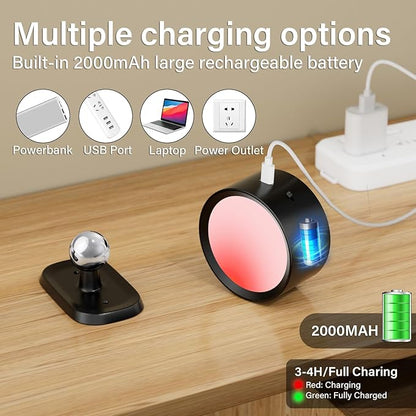 LED Wall Mounted Lights,Rechargeable Battery Operated Wall Sconce with Remote,3 Color Temperatures & Dimmable Magnetic 360° Rotation Cordless Wall Light for Bedside Reading,Bedroom,Closet,2 Pack