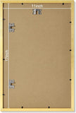 Vittanly 11x17 Picture Frames Set of 9, Shatter Resistant Plexiglass, Display 8x12 Pictures with Mat or 11x17 without Mat, Photo Frames for Wall Mount, Engineered Wood, Gold