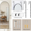 Door Mirror, Arched Full Length Mirror Over The Door, 16