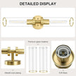Gold Wall Sconces, Bathroom Sconces Vanity Light Fixtures with Clear Glass, Set of 2, Brushed Gold Sconces Wall Decor, for Living Room/Bathroom Corridor Mirror/Bedroom Hallway Stairwell