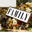 Family Sign, Decorative Framed Wooden Box Sign, Modern Farmhouse Home Decor, Living Room Decors, Kitchen Decor Art, Shelf Counter Tabletop Decoration, Housewarming Gift