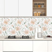 Vintage Floral Wallpaper Peel and Stick Pink Flowers Contact Paper 17.5'' x 393'' Green leaf Wallpaper Vinyl Waterproof Self Adhesive Boho Leaves Modern Wall Paper for Bedroom Cabinet Countertop Decor