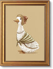 VIYYIEA Gold Framed Art Prints,12x16Inch, Dressed Duck Vintage Art Painting, Cottagecore Farmhouse Decor for Nursery Kids Room Playroom Bedroom, Rustic Whimsical Canvas Picture