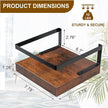 ARTORA Wall Mounted Plant Holder, Wooden Floating Shelf with Invisible Bracket Wall Mount Wood Rack Small Decorative Display Shelves with Gaurdrail for Bedroom Living Room Bathroom (Brown, 1 Pack)