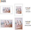 upsimples 8x12 Picture Frame Set of 5, Display Pictures 6x8 with Mat or 8 x 12 Without, Wall Gallery Photo Frames, White