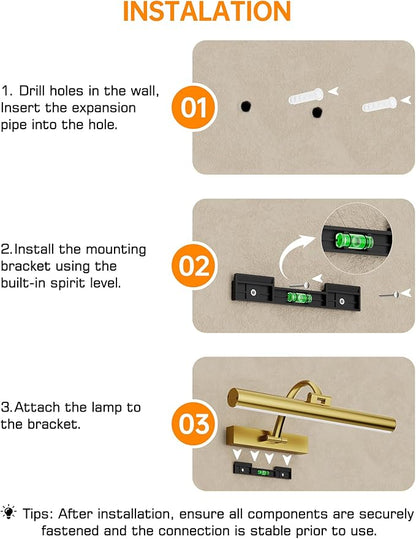 Picture Lights for Wall Rechargeable, 5200mAh Battery Operated Poster Light with Remote & Timer, 13" Dimmable Art Light, 3 Color Temperatures for Artworks, Paintings, Gallery (2 Pack)
