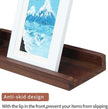 PHOENANCEE Long Floating Shelves for Wall 47 Inch,Real Wood Picture Ledge Shelf with Lip Set of 4,Photo Frame Storage Display for Living Room Nursery Bedroom Bathroom Kitchen Home Decor (Dark Walnut)